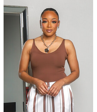 EASY FLOW SEAMLESS BODYSUIT - BROWN