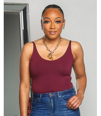 EASY FLOW SEAMLESS BODYSUIT - BURGUNDY