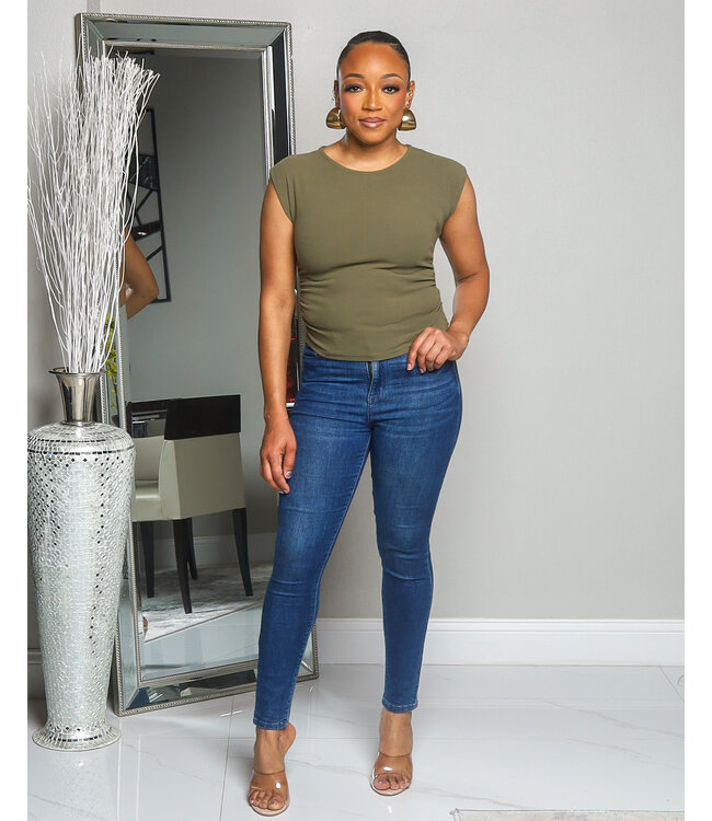 EASY ROUTE TOP - DEEP OLIVE