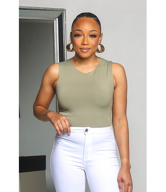 BASIC NEEDS SEAMLESS BODYSUIT - OLIVE
