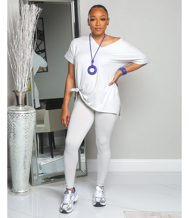 So Over It Leggings Set - BONE