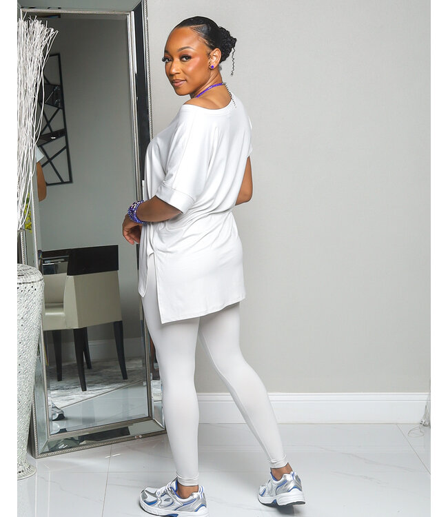 So Over It Leggings Set - BONE