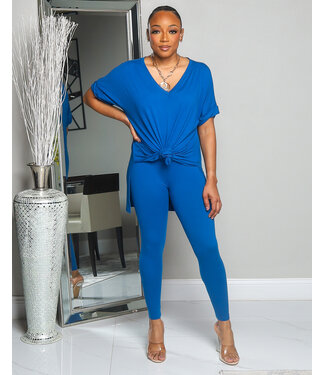 So Over It Leggings Set -  BLUE