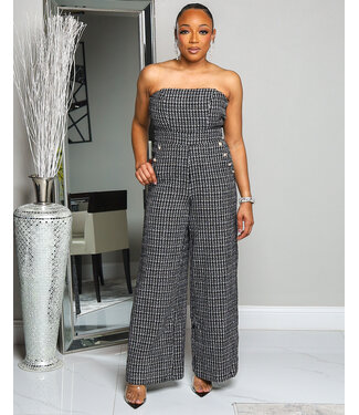PERFECTLY POLISHED TWEED JUMPSUIT