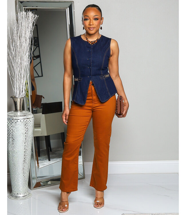STATEMENT LOOK DENIM VEST