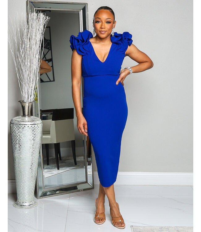 REMEMBER ME DRESS - ROYAL BLUE