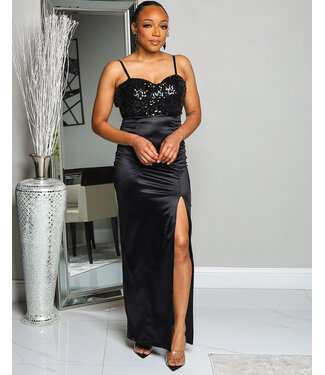 SIMPLY THE BEST SEQUIN MAXI DRES