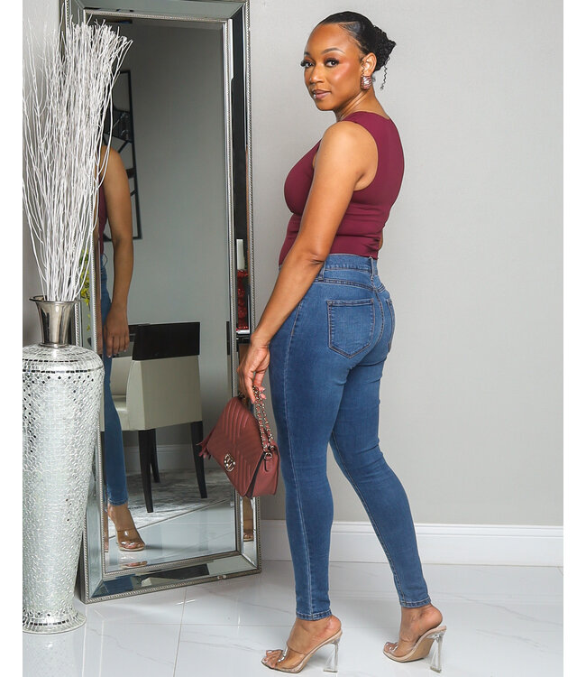 BASIC NEEDS SEAMLESS BODYSUIT - BURGUNDY