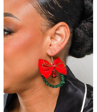 JINGLE BELL JINGLE BELL EARRINGS - RED