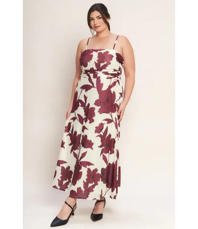 PLUS  MADE WITH LOVE FLORAL DRESS