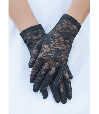 Lace Gloves - Black