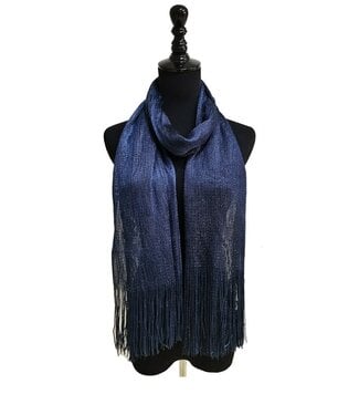 Navy Shimmer Scarf