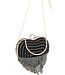 LOVE YOU DOWN HEART CLUTCH - BLACK