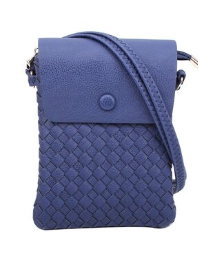 CHECK MATE CROSS BODY BAG - NAVY