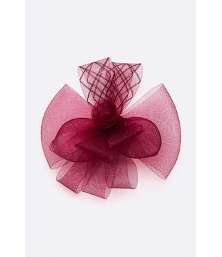 ROSETTE DREAMS FASCINATOR - BURGUNDY