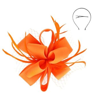 SOFTLY SPOKEN FASCINATOR - ORANGE