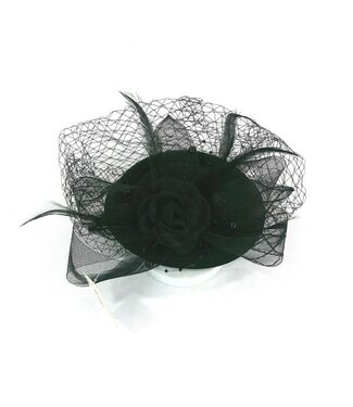HERE FOR FASHION FASCINATOR - BLACK