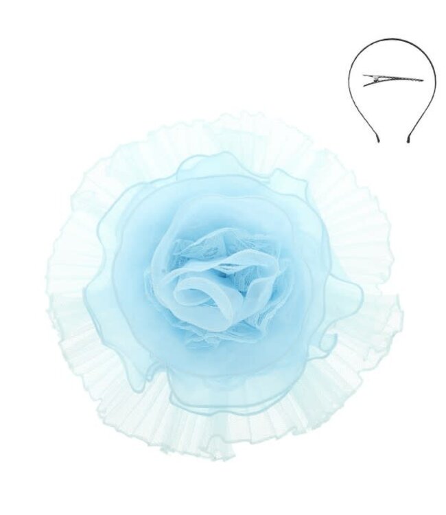 PETAL WHISPER FASCINATOR - AQUA