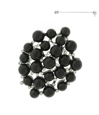 Bold Pearl Brooch - Black