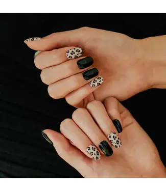 ÉdgeU Gel Nail Wraps - Leopard Black