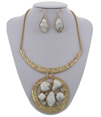 Piece Me Together Necklace Set - White