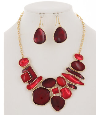 Get Along Necklace Set - Red