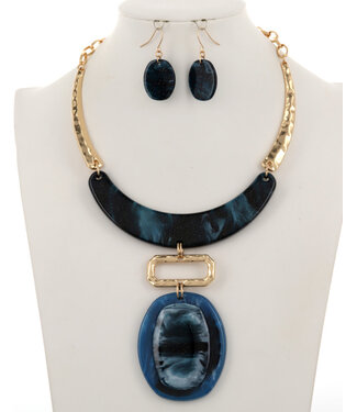Deep End Necklace Set - Teal