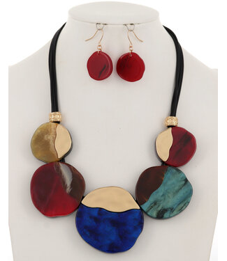 Two Sides Necklace Set - Multi