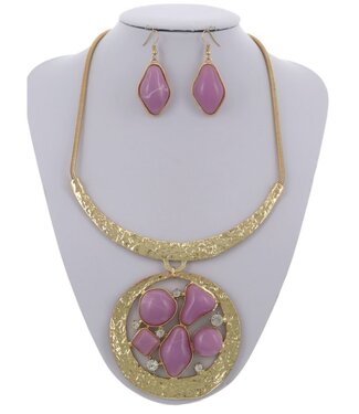 Piece Me Together Necklace Set - Lavender