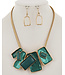 Broken Pieces Necklace Set - Teal