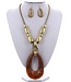Heavy Lifting Necklace Set - Brown