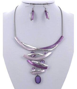 Stack It Up Necklace Set - Purple
