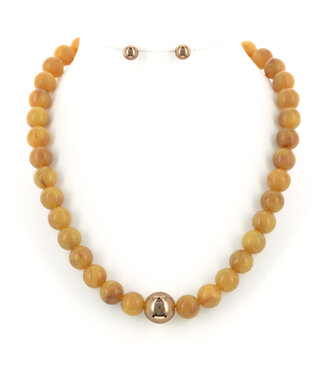 Bead Pop Necklace Set - Camel