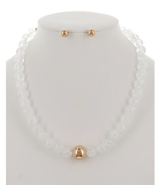 Bead Pop Necklace Set - Clear