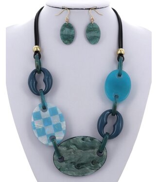 Time To Play Necklace Set - Teal