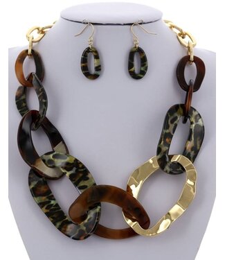 Need Some Space Necklace Set - Brown