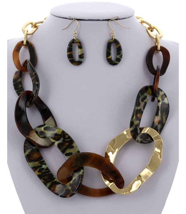 Need Some Space Necklace Set - Brown