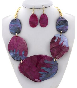 Click Clack Necklace Set - Purple