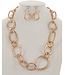 Joined Together Necklace Set - Gold