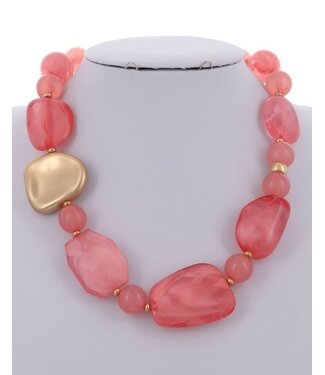All This Beautiful Necklace Set - Coral