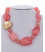 All This Beautiful Necklace Set - Coral