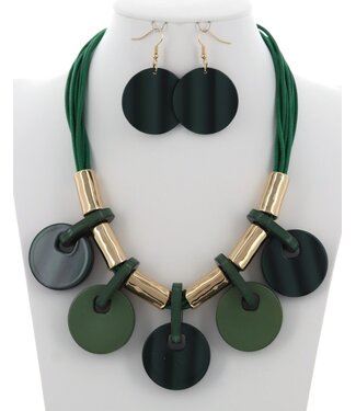 Island Vibes Necklace Set - Green