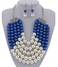 Always Good Pearl Necklace Set - Royal Blue