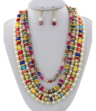 Oh Pearly Day Necklace Set - Multi