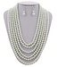 Attitude Galore Pearl Necklace Set - White