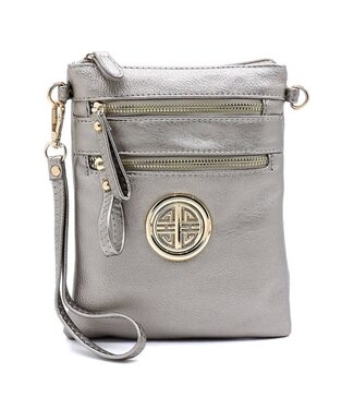 Leave Me Now Crossbody Bag - Light Pewter