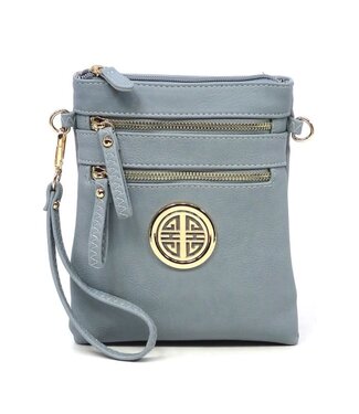 Leave Me Now Crossbody Bag - Blue Grey