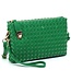 Big Time Woven Clutch - Green