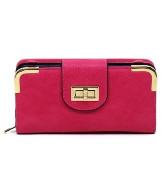 No Strings Attached Crossbody Clutch - Barbie Pink