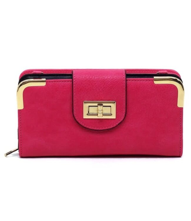 No Strings Attached Crossbody Clutch - Barbie Pink